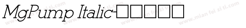 MgPump Italic字体转换